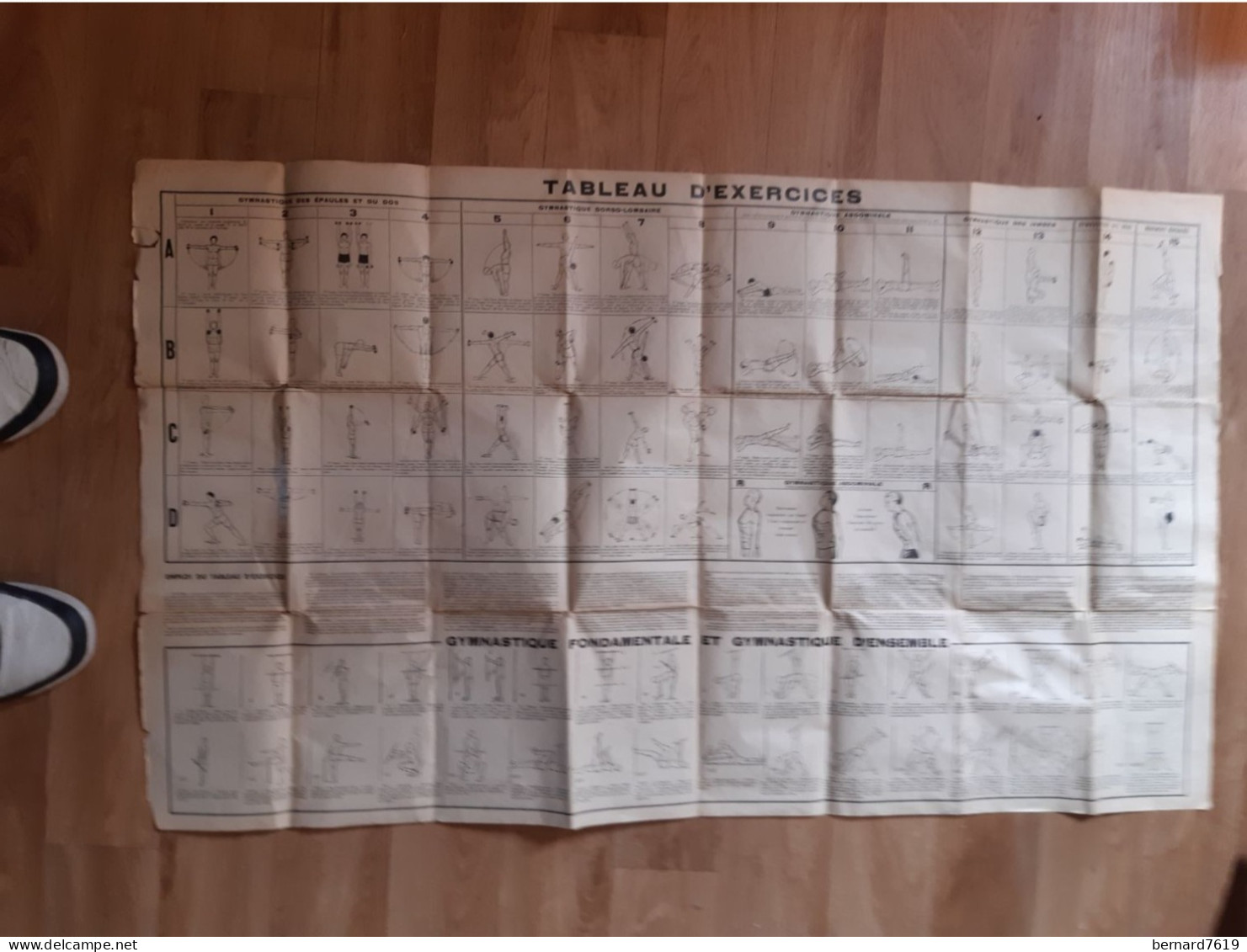 Carte Plan - Sport -  Tableau D'exercices Gymnastique Fondamentale  Et Gymnastique D'ensemble - Other & Unclassified