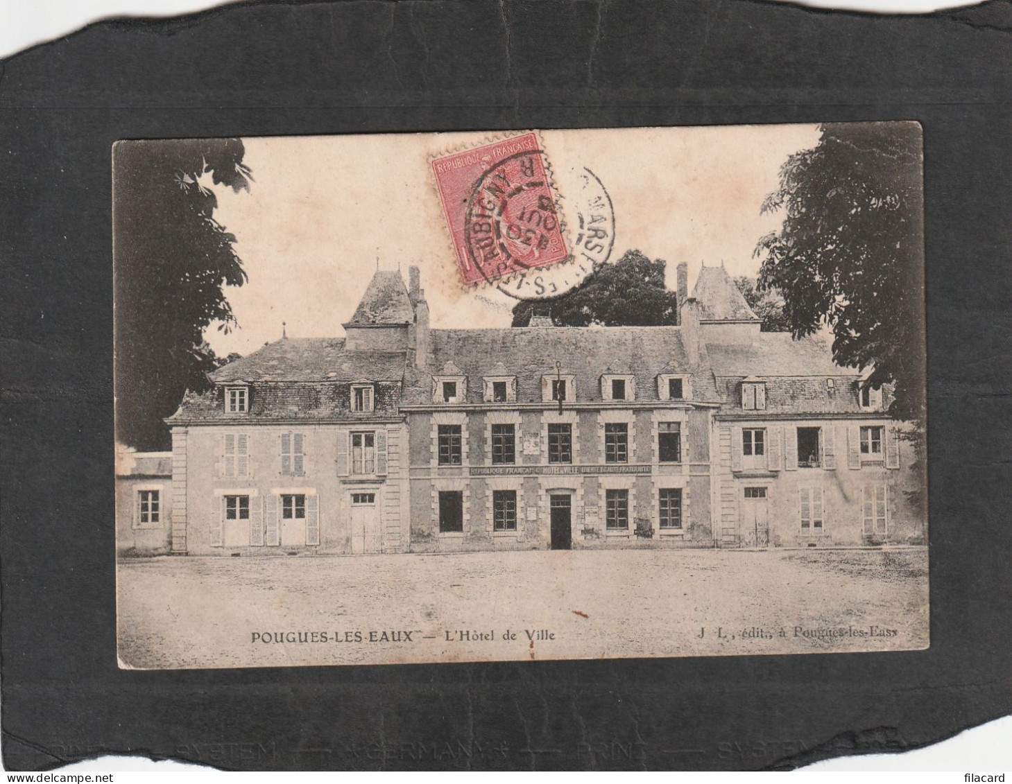 128429          Francia,    Pougues-les-Eaux,   L"Hotel  De  Ville,   VG  1905 - Pougues Les Eaux