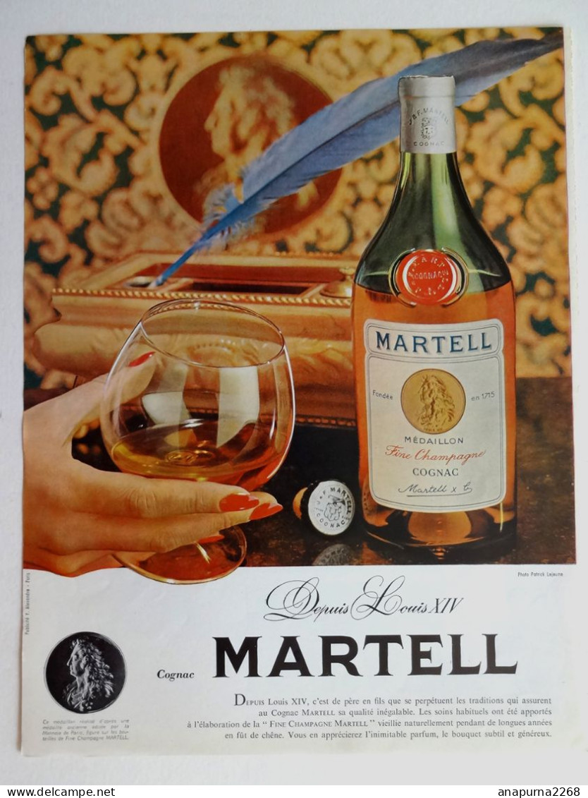 3 PUBLICITES .....COGNAC MARTELL - Publicidad