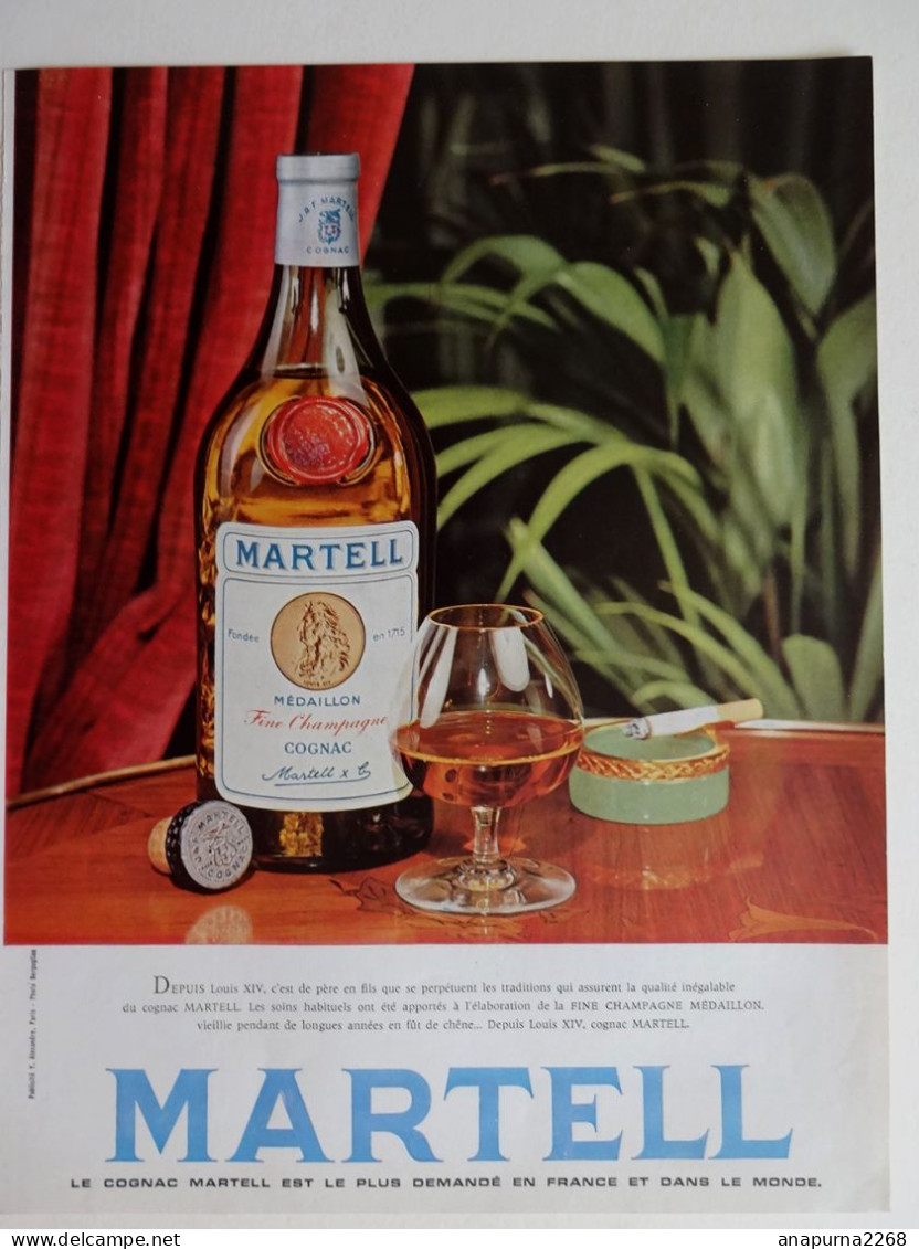 3 PUBLICITES .....COGNAC MARTELL - Werbung