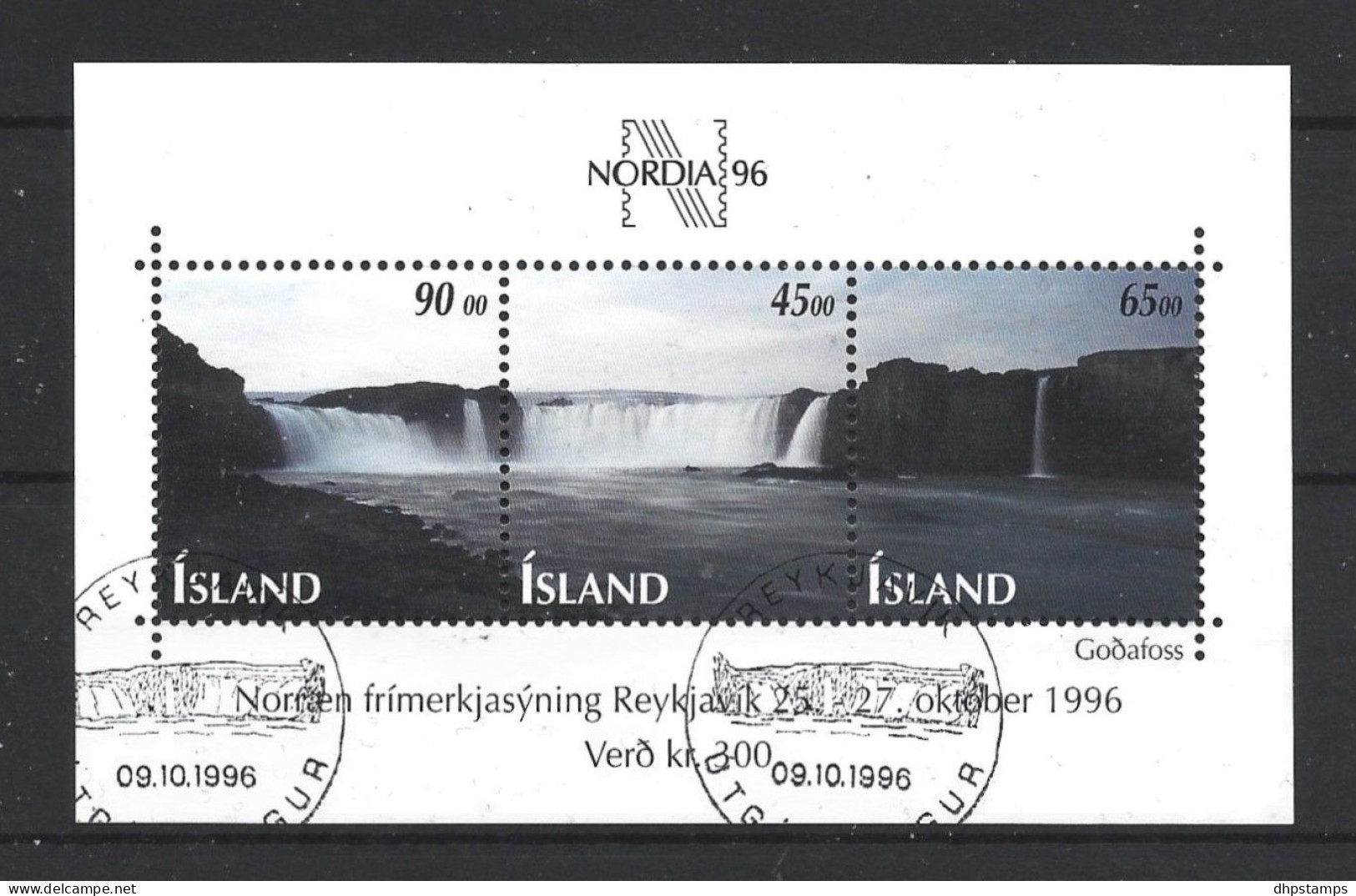 Iceland 1996 Nordia Waterfalls Y.T. BF 19 (0) - Blocchi & Foglietti