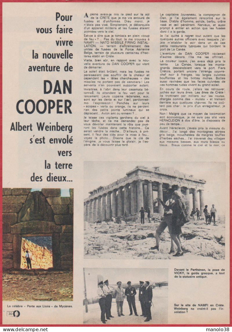 Repérage De Albert Weinbergen, Accompagné De Vicky, En Grèce Pour Une Nouvelle Aventure De Dan Cooper. 1970. - Colecciones