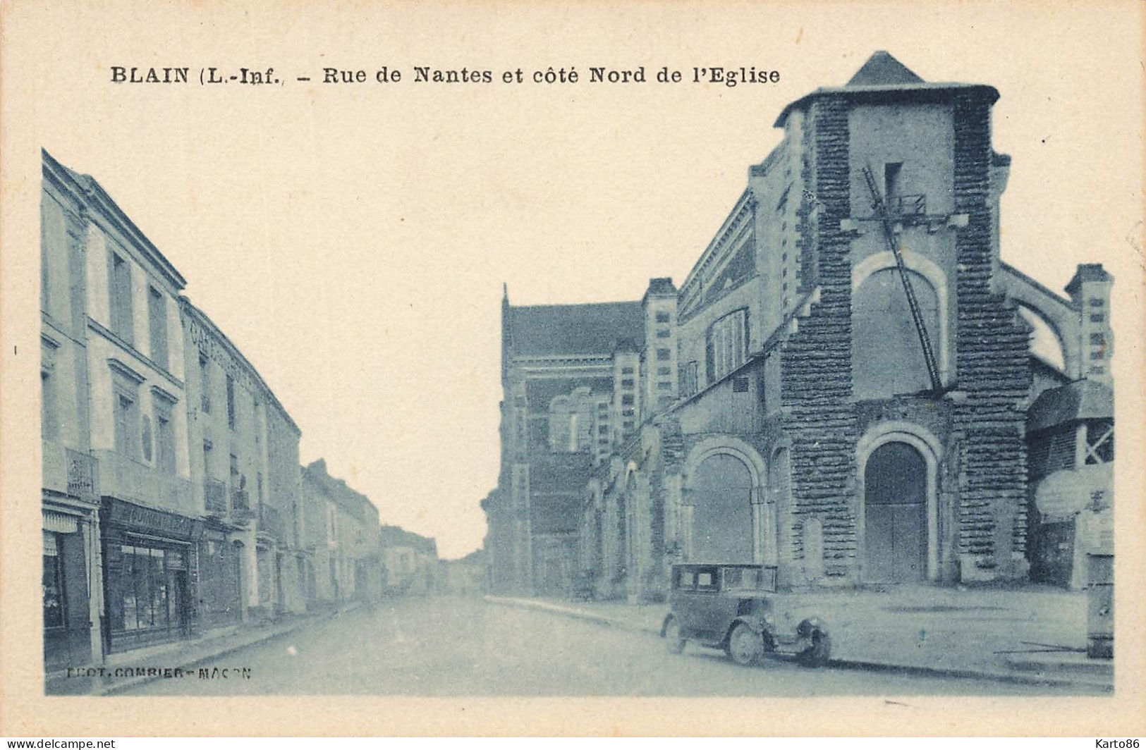 Blain * Rue De Nantes * Côté Du Nord De L'église * Café - Blain