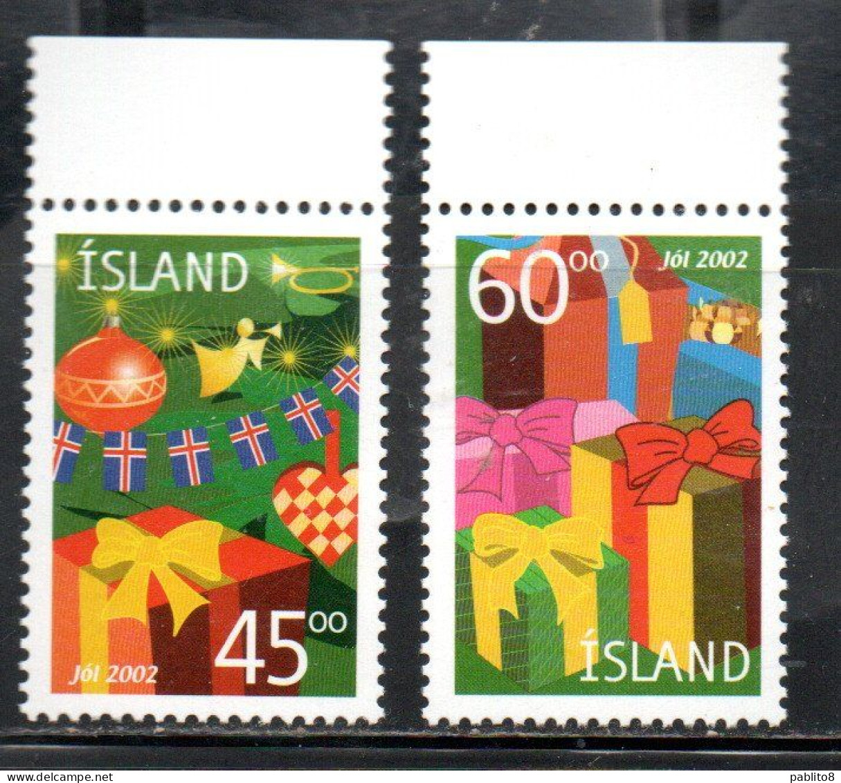 ISLANDA ICELAND ISLANDE ISLAND 2002 CHRISTMAS NATALE NOEL WEIHNACHTEN NAVIDAD JOL COMPLETE SET SERIE COMPLETA MNH - Unused Stamps