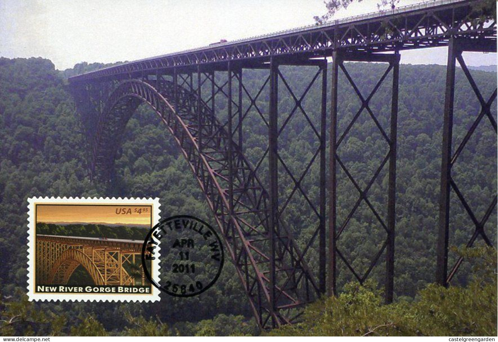 X0064 U.s.a. Maximum 2011 Bridge, The River Gorge Bridge West Virginia,architecture, - Ponts