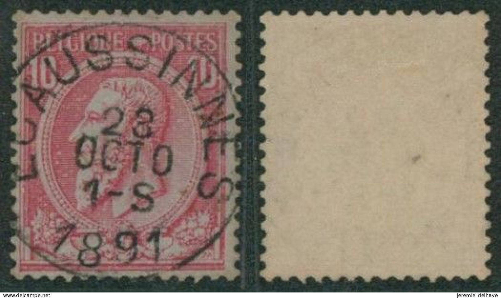 émission 1884 - N°46 Obl Simple Cercle "Ecaussines". Luxe  // (AD) - 1884-1891 Leopold II