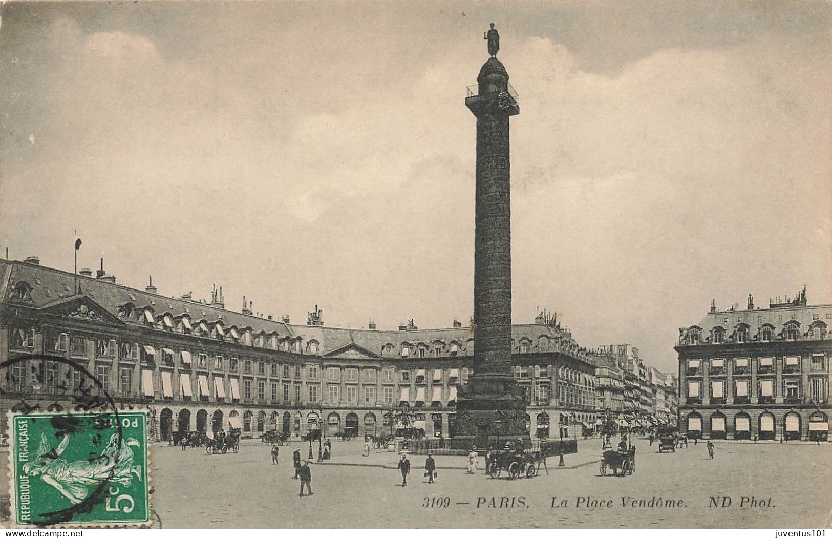 CPA Paris-La Place Vendôme-3109-Timbre     L2852 - Squares