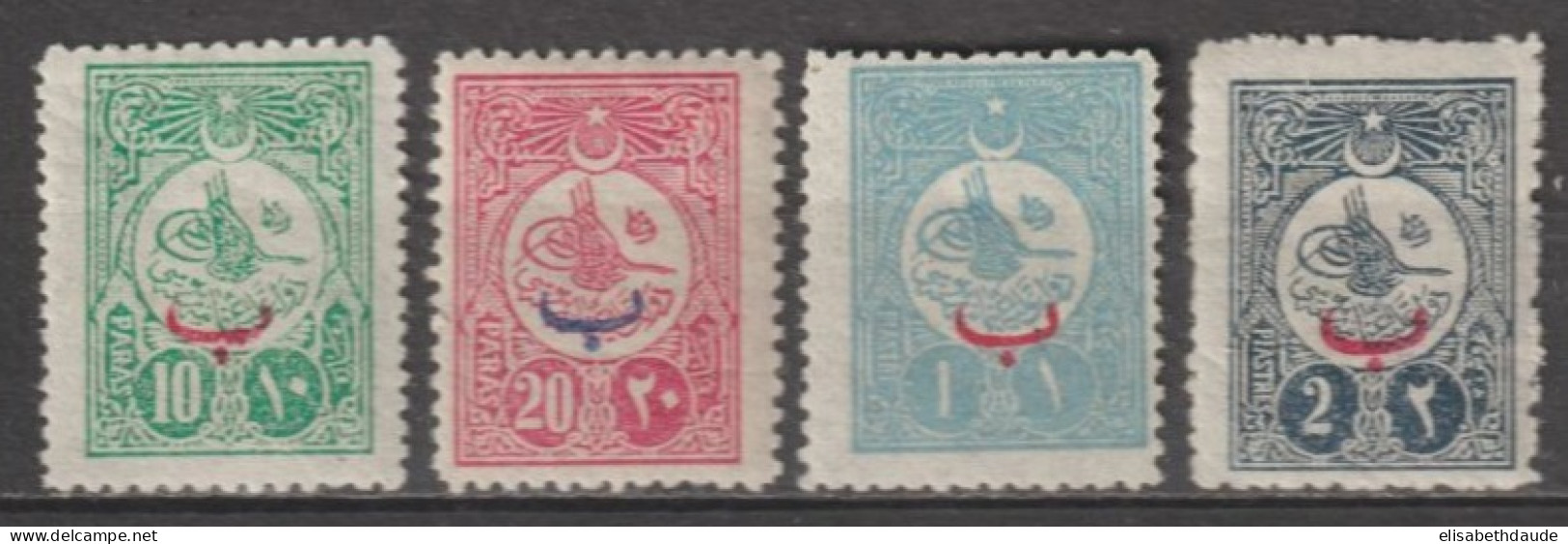 1908 - TURQUIE - SERIE COMPLETE YVERT N°130/133 * MH - COTE = 65 EUR. - Nuevos