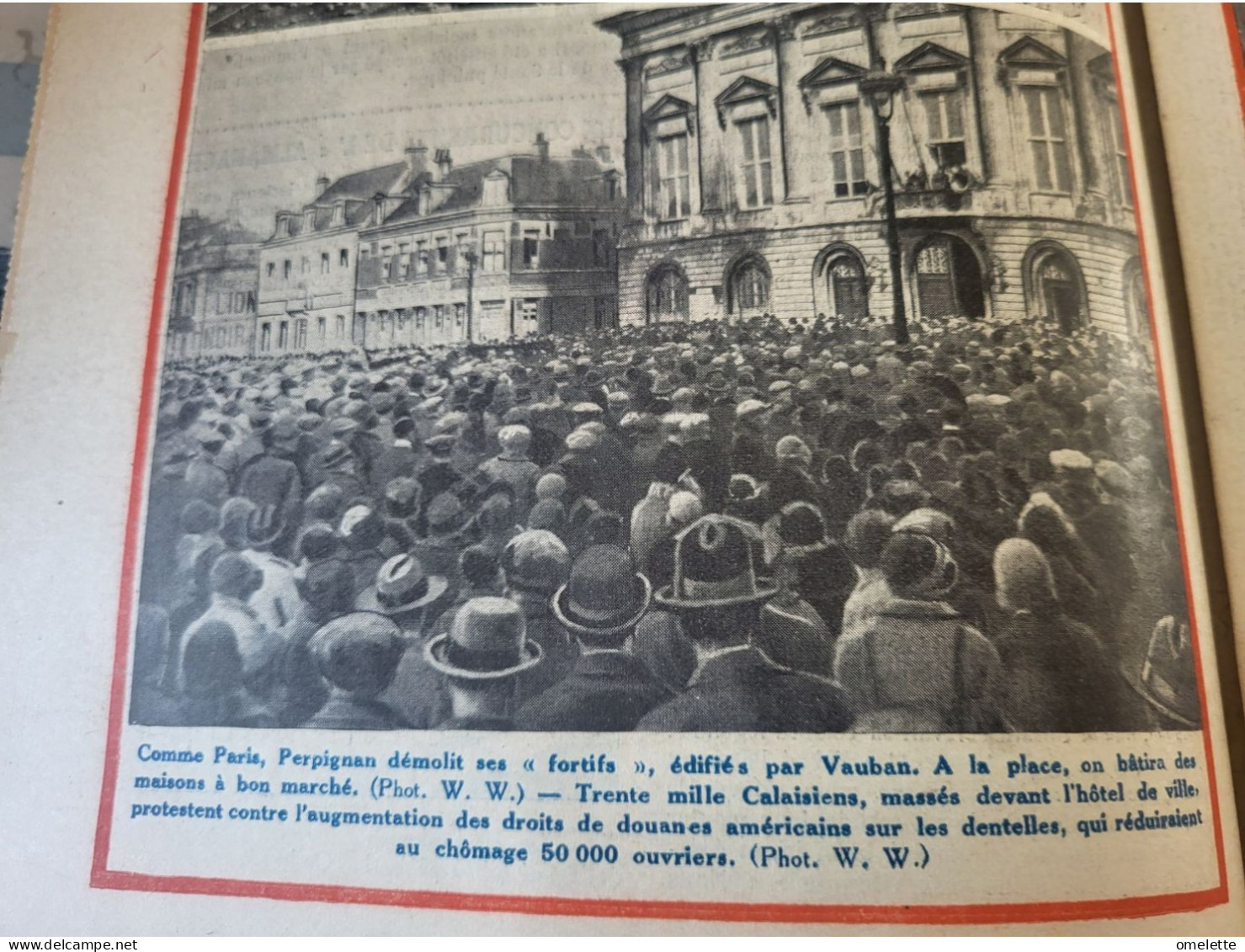 PELERIN 30 /PERPIGNAN DEMOLITION FORTIFICATIONS /CALAIS MANIFESTATION CONTRE AUGMENTATION DES DROITS DENTELLES - 1900 - 1949