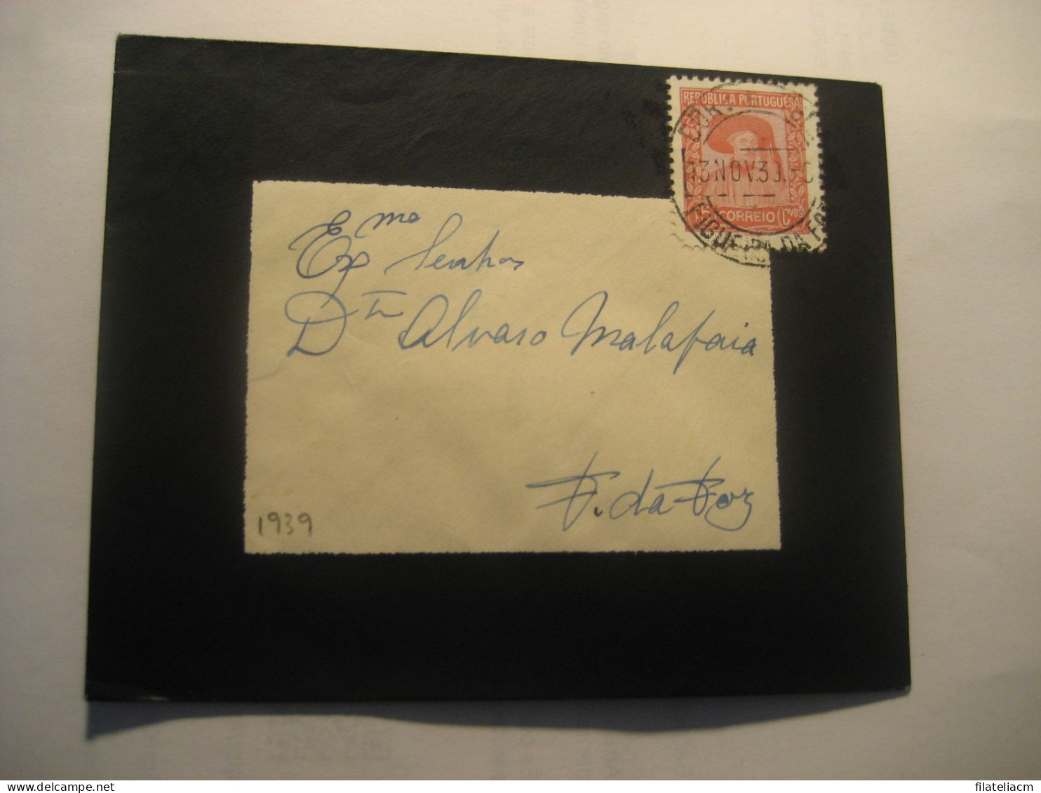 FIGUEIRA DA FOZ 1939 To Figueira Da Foz Cancel Duel Condolence Cover PORTUGAL - Covers & Documents