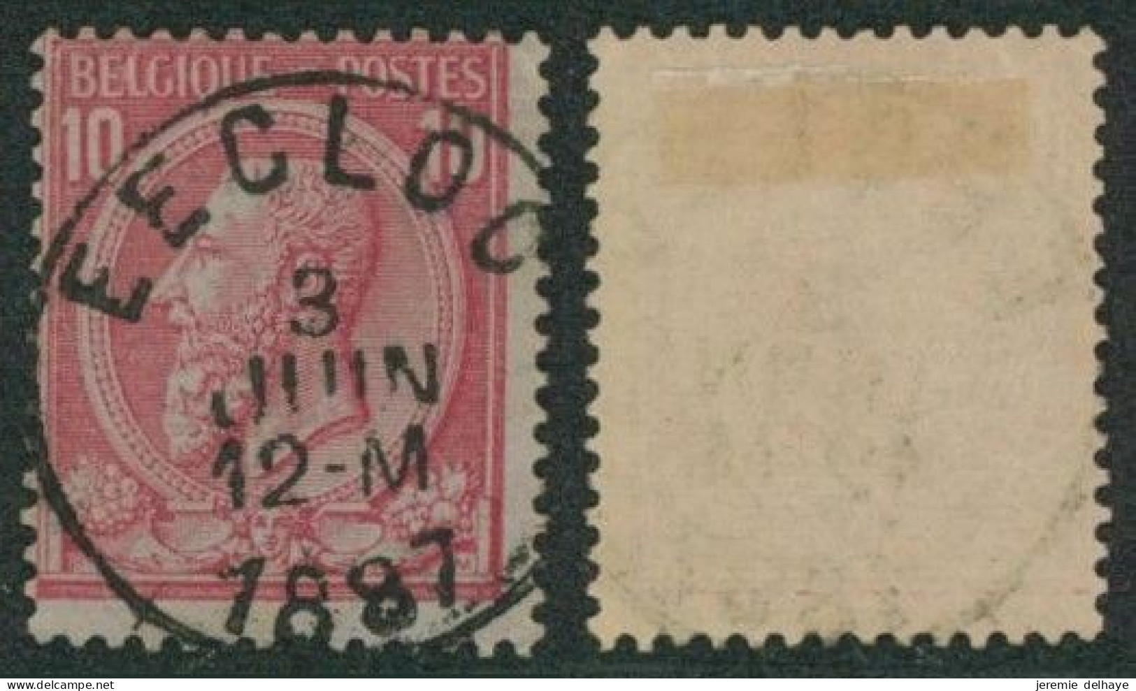 émission 1884 - N°46 Obl Simple Cercle "Eecloo". // (AD) - 1884-1891 Leopold II