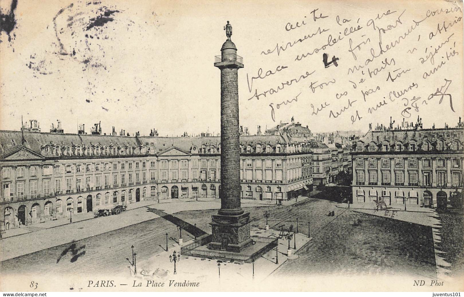 CPA Paris-La Place Vendôme-83-Timbre     L2852 - Places, Squares