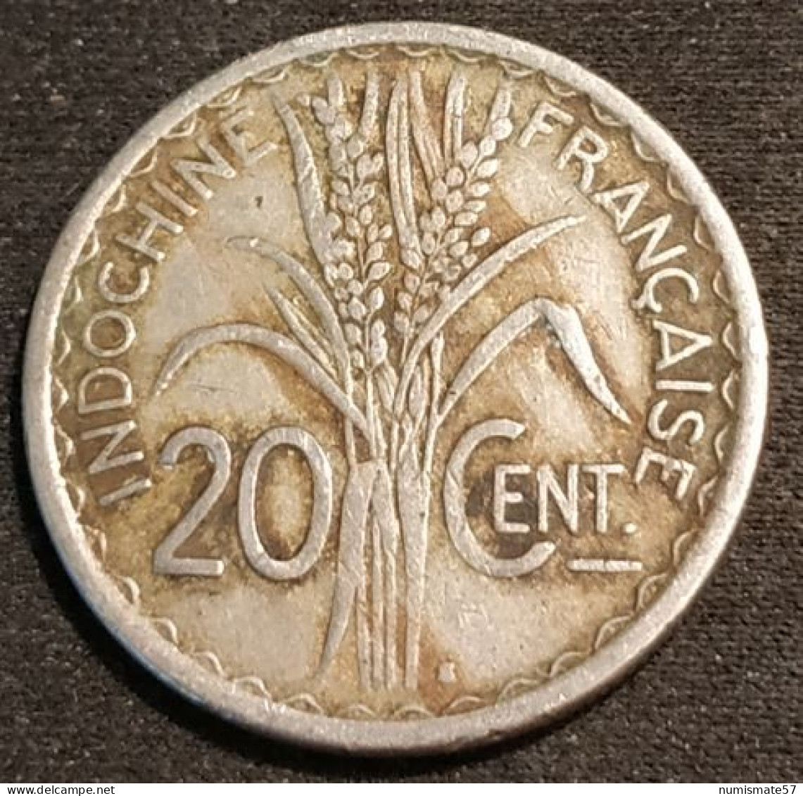 INDOCHINE - 20 CENTIMES 1941 S - KM 23a.2 - French Indochina