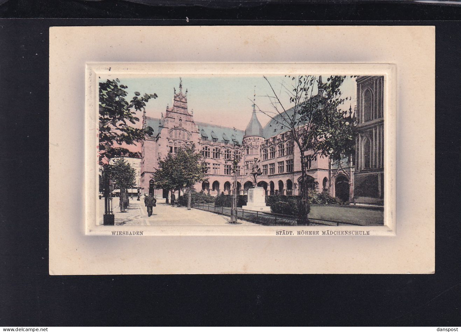 Dt. Reich AK Wiesbaden Mädchenschule 1915 - Wiesbaden