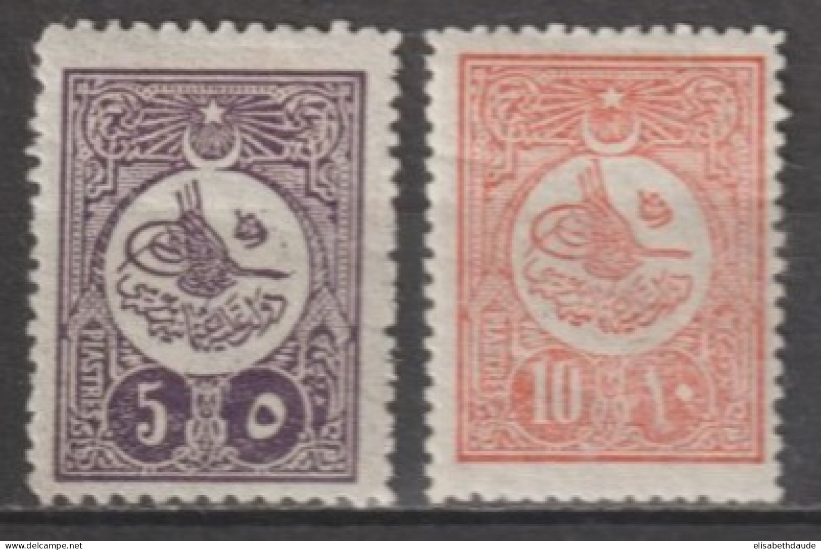 1909 - TURQUIE - YVERT N°151/152 * MH - COTE = 37 EUR. - Nuevos