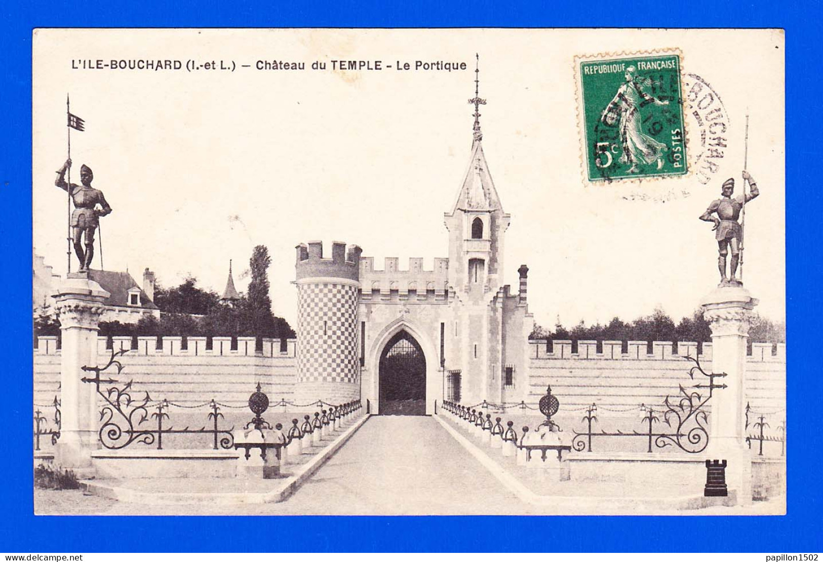 F-37-L'Ile Bouchard-01PJY2 Le Château Du Temple, Le Portique, Cpa BE - L'Île-Bouchard