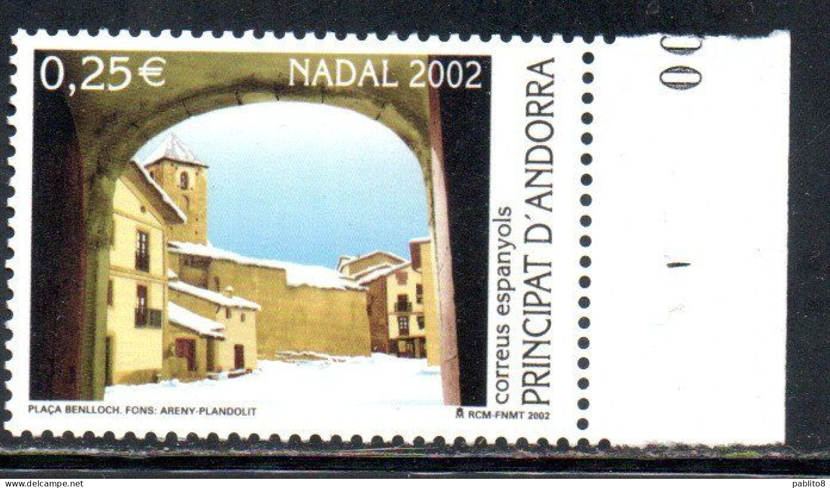 ANDORRE PRINCIPAT ANDORRA 2002 CHRISTMAS NATALE NOEL WEIHNACHTEN NAVIDAD 25c MNH - Nuevos