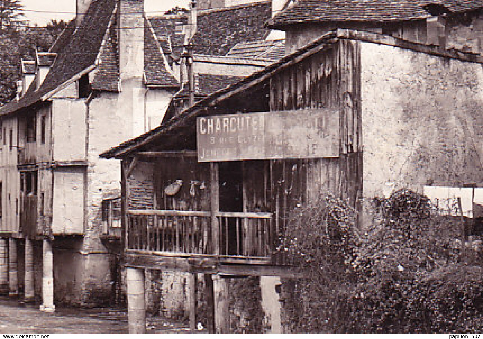 F-64-Salies De Bearn-15P53 Les Vieilles Maisons Et Le Gave, Une Charcuterie, Type Photo, BE - Salies De Bearn