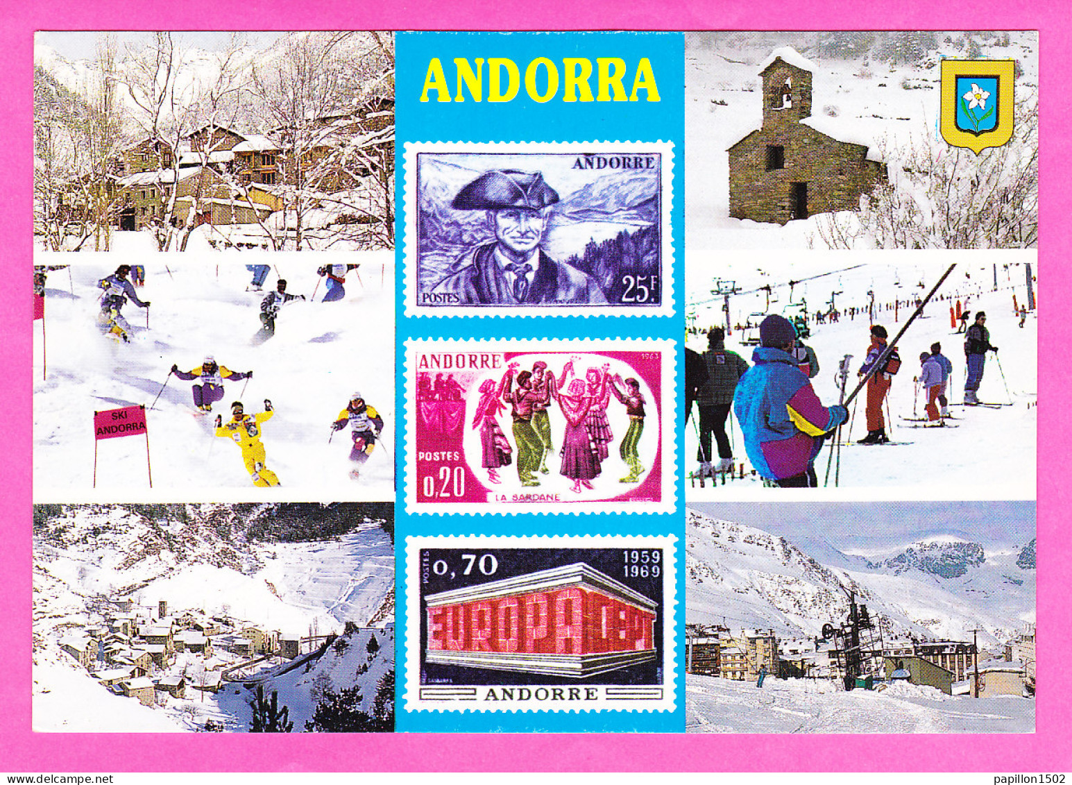 E-Andorre-89P53 VALLS D ANDORRA Vues Sous La Neige, Skieurs, BE - Andorra