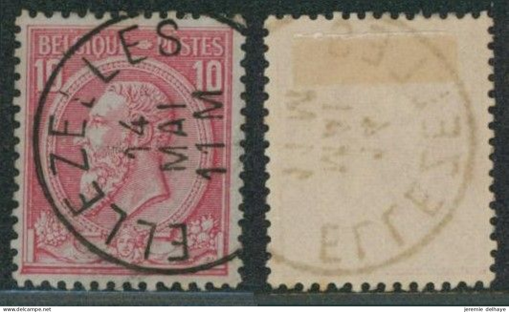 émission 1884 - N°46 Obl Simple Cercle "Ellezelles"  // (AD) - 1884-1891 Leopold II