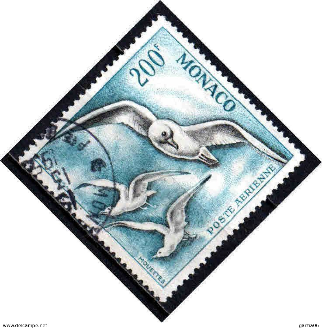 Monaco - 1957 - Oiseaux De Mer  - PA 67   - Oblit  - Air Mail - Used - Airmail