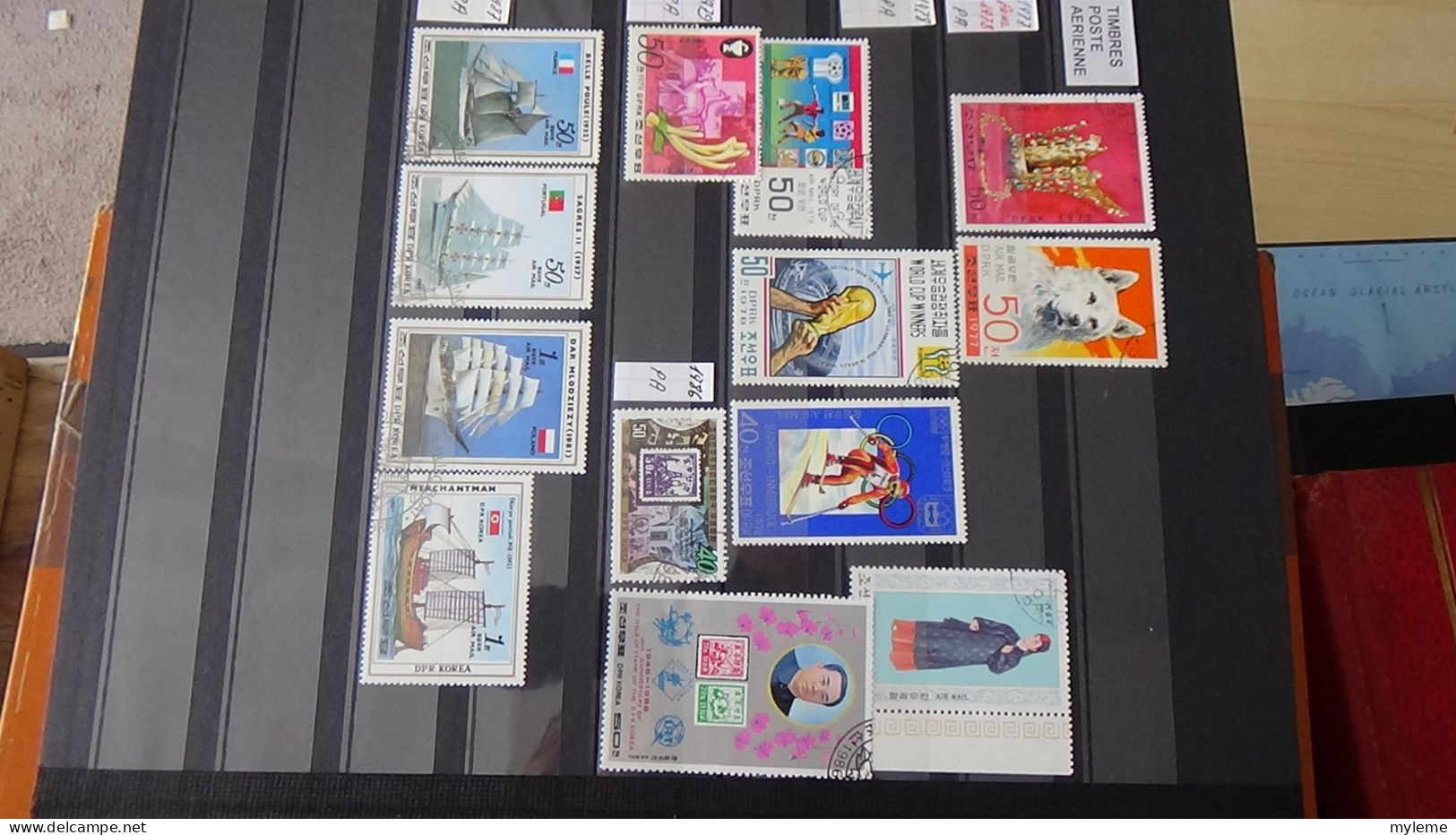 BF40 Ensemble de timbres de divers pays + France N° 257A ** surcharge garantie authentique Cote 1650 euros