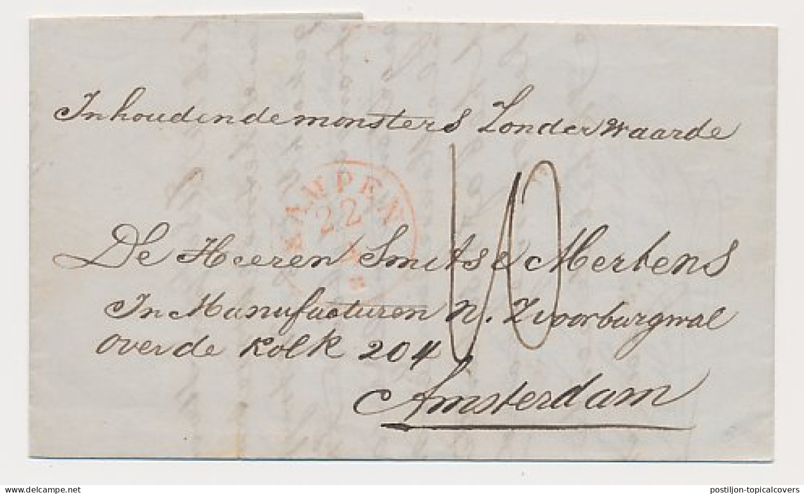 Kampen - Amsterdam 1859 - Monster Zonder Waarde - ...-1852 Vorläufer