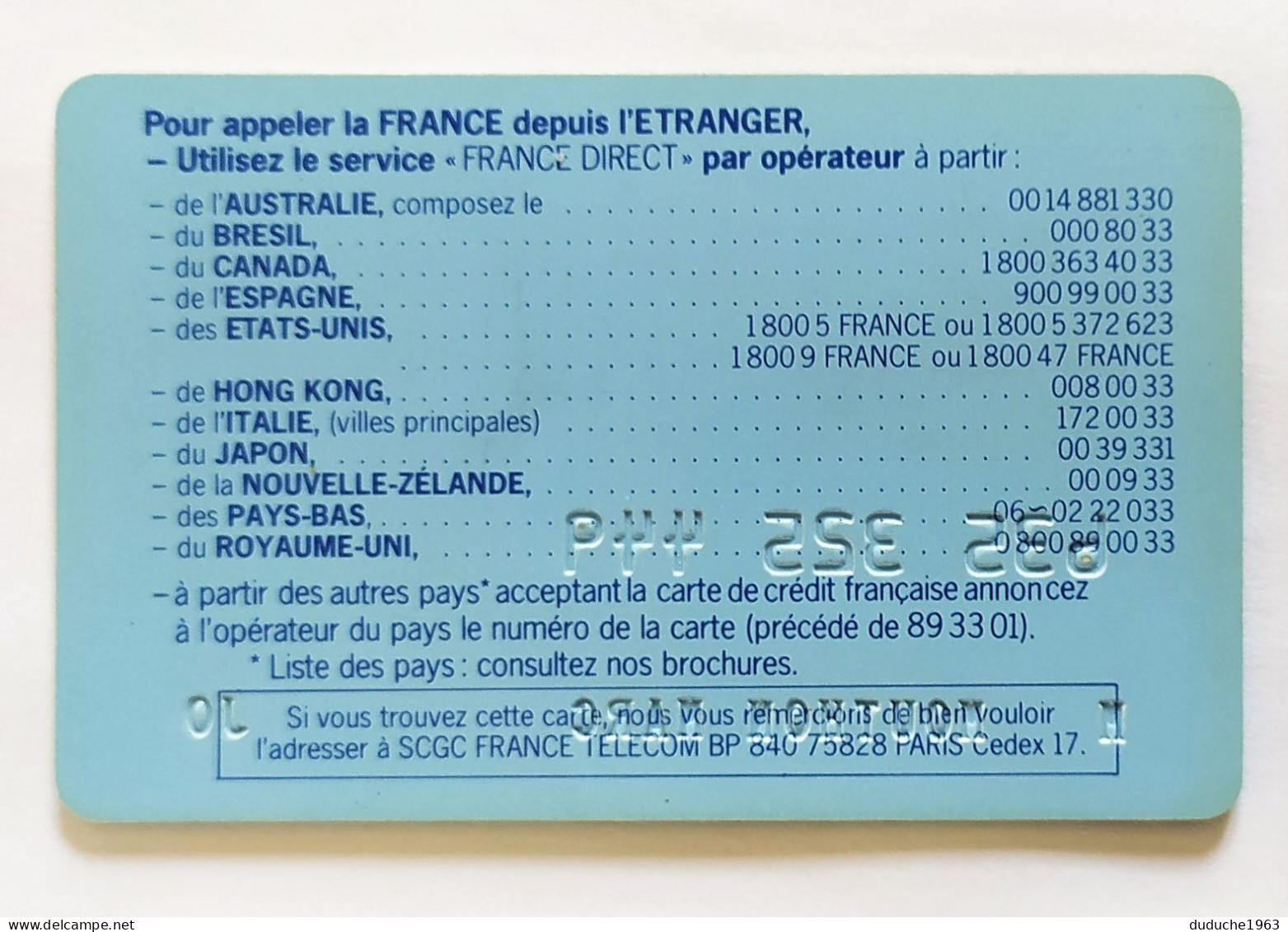 Télécarte France - Carte Pastel Internationale - Pastel