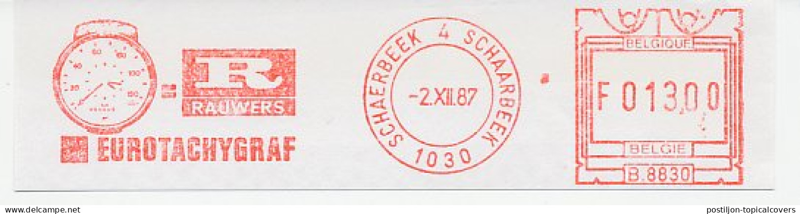 Meter Cut Belgium 1987 Tachograph - Altri & Non Classificati