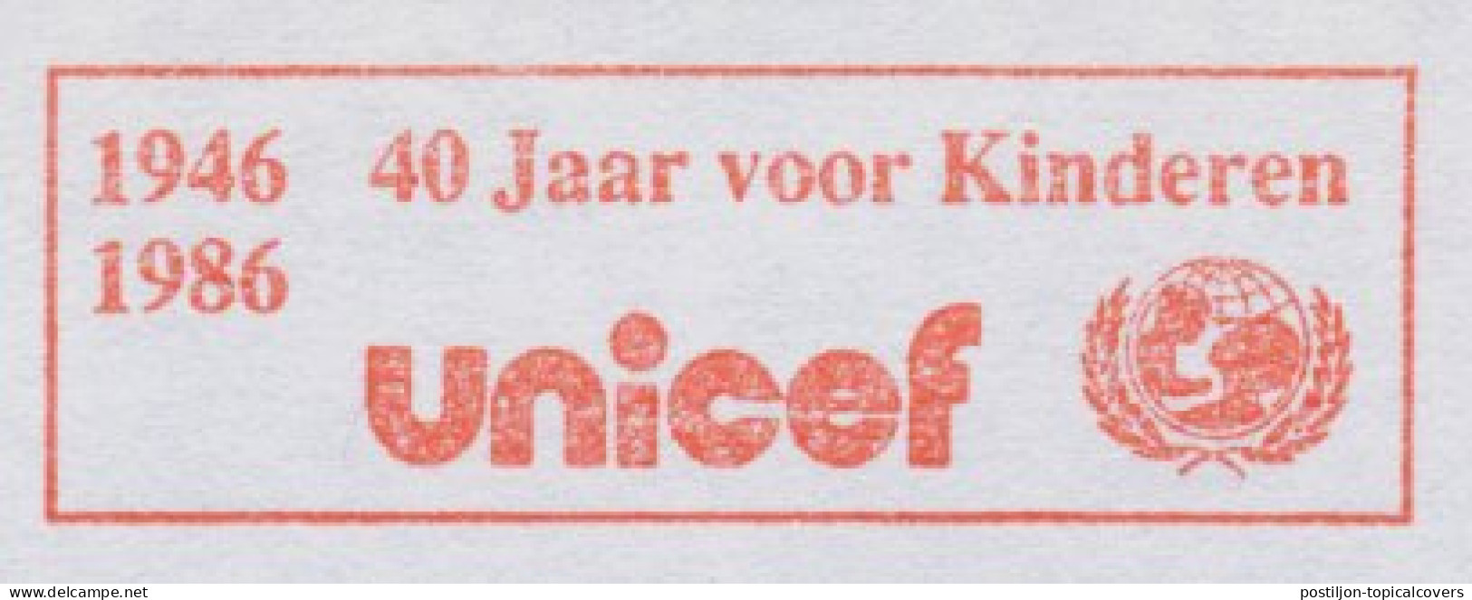 Meter Cut Netherlands 1986 UNICEF - 40 Years For Children - UNO