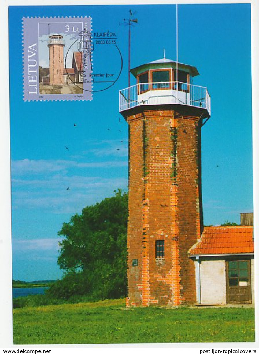 Maximum Card Lithuania 2003 Lighthouse - Uostadvaris - Lighthouses