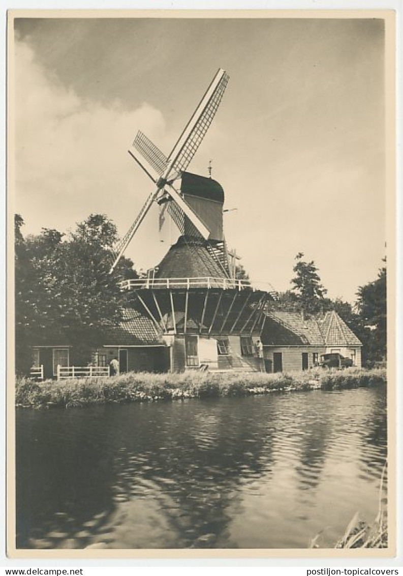 Postal Stationery Netherlands 1946 Windmill - Weesp - Molinos