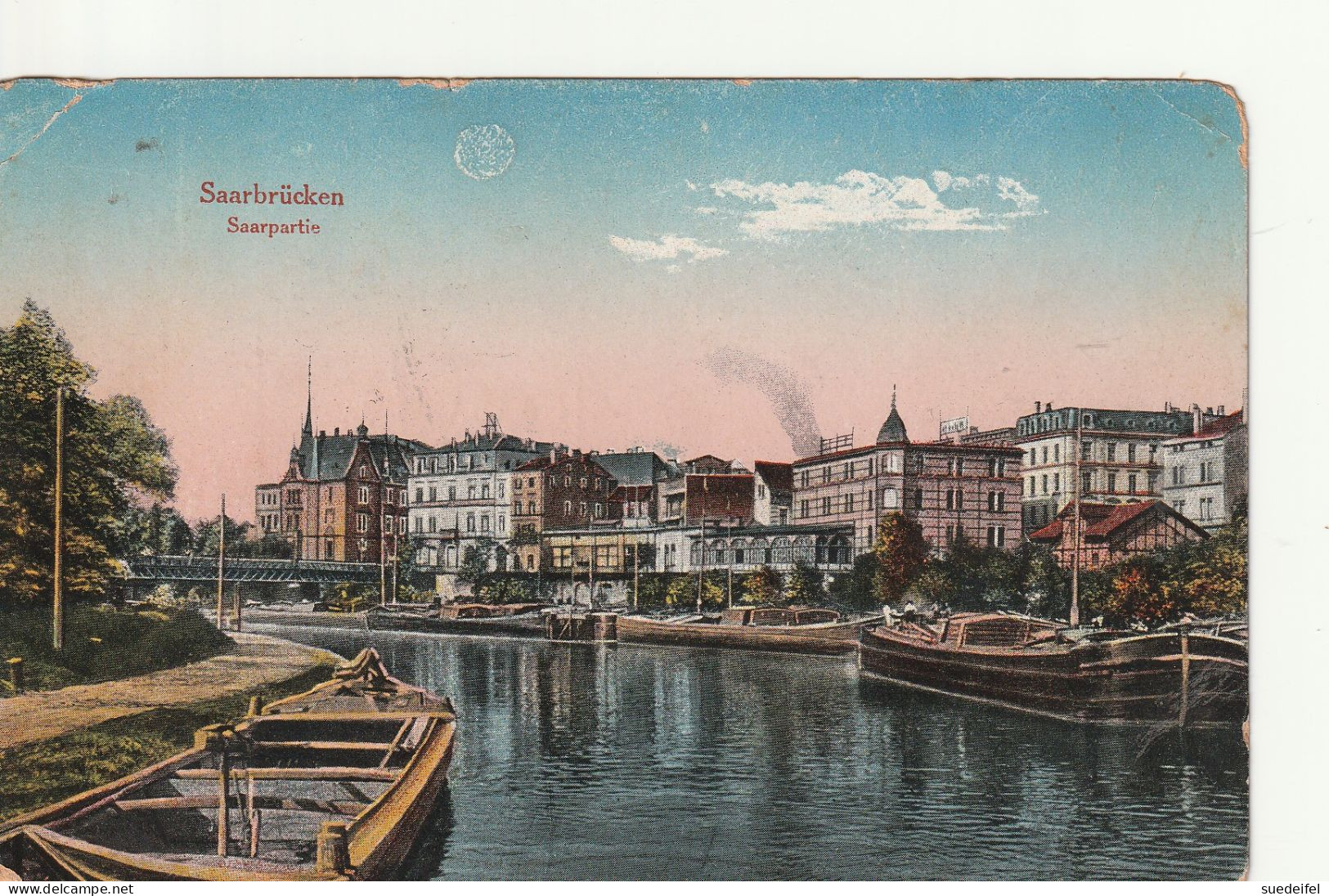 Saarbrücken, Saarpartie, Militärstempel 1918 - Saarbruecken