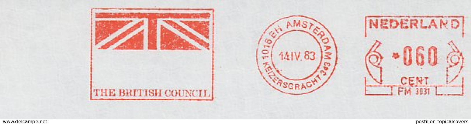 Meter Cut Netherlands 1983 The British Council - Flag - Non Classés