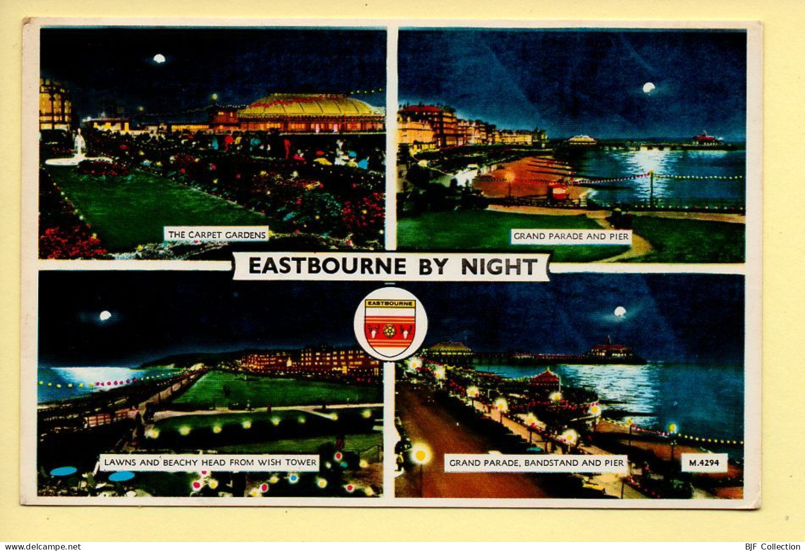 Angleterre : EASTBOURNE BY NIGHT – Multivues / Blason (voir Scan Recto/verso) - Andere & Zonder Classificatie