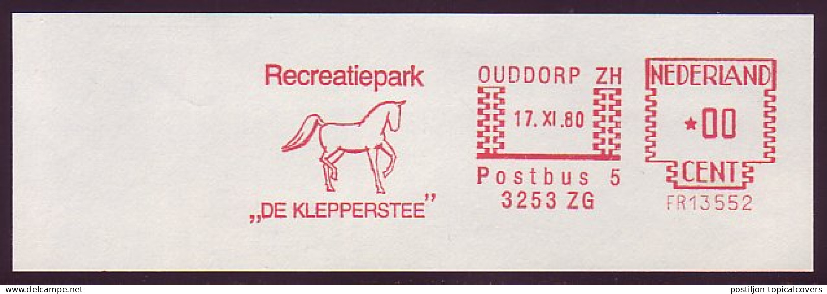 Test Meter Strip Netherlands 1980 Horse - Horses