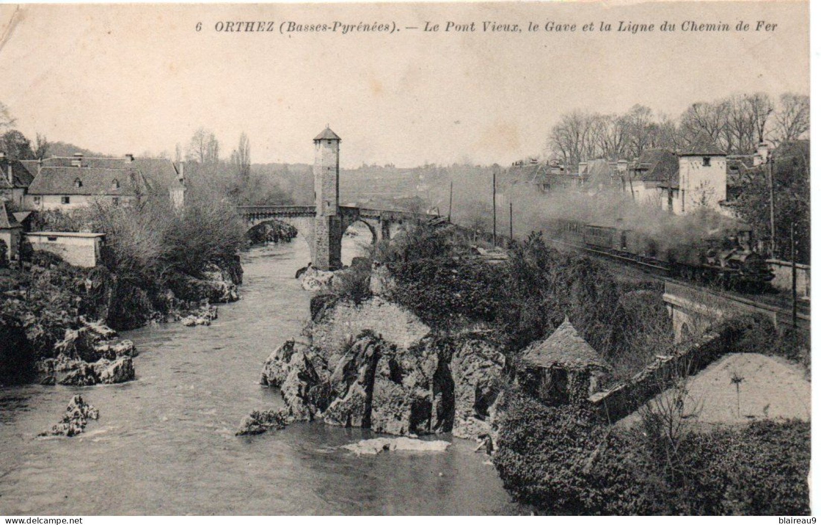 6 Le Pont Vieux La Gare Et La Ligne De Chemin De Fer - Orthez