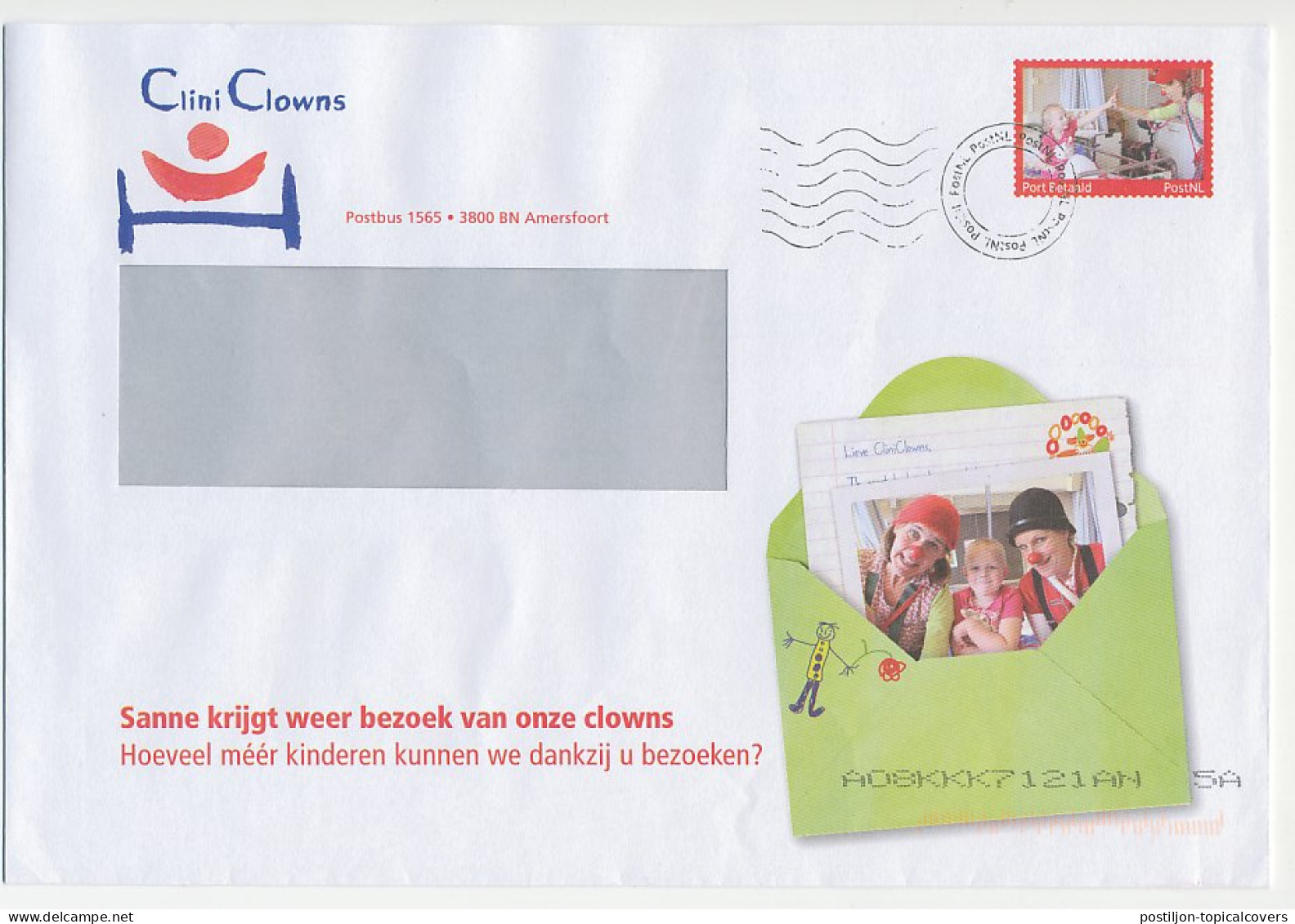 Port Betaald PostNL - Clini Clowns - Voorgedrukt Zegel - Other & Unclassified