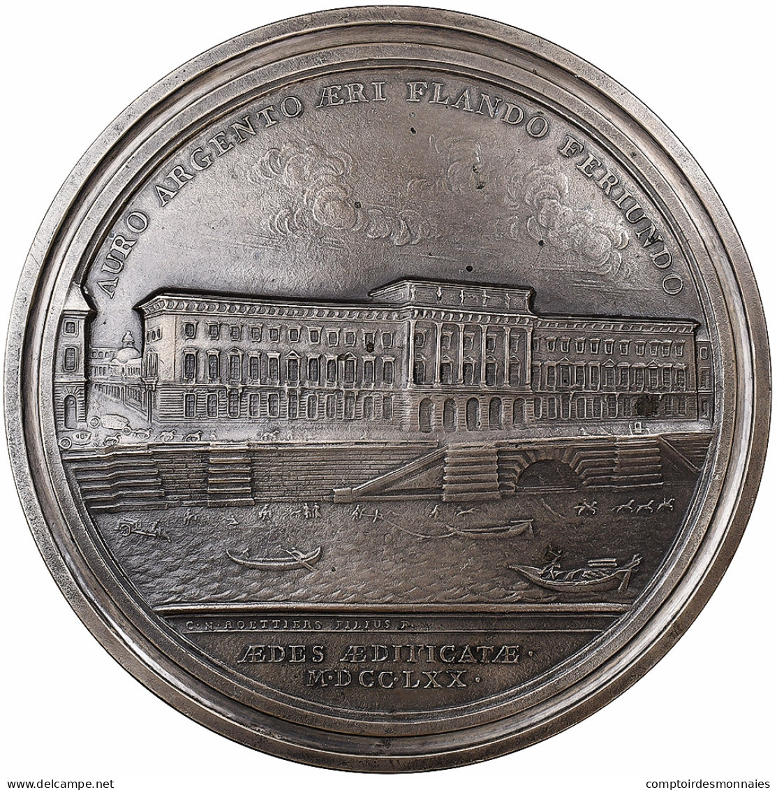 France, Médaille, Construction De L’Hôtel Des Monnaies, Paris, 1770, Fonte - Altri & Non Classificati