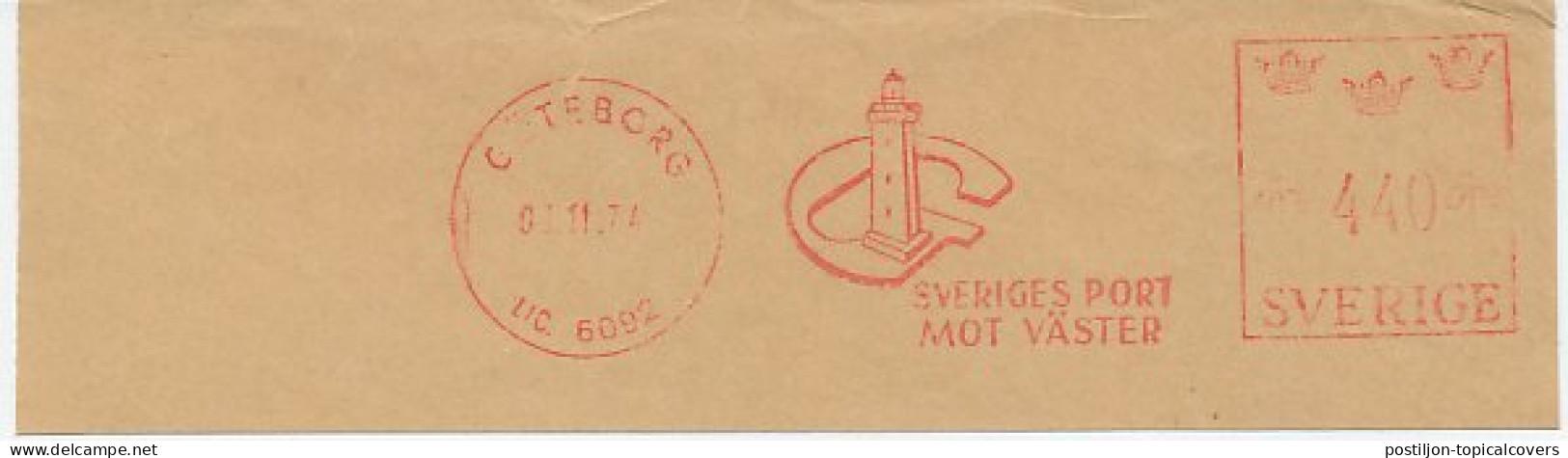 Meter Cut Sweden 1974 Lighthouse - Goteborg - Lighthouses