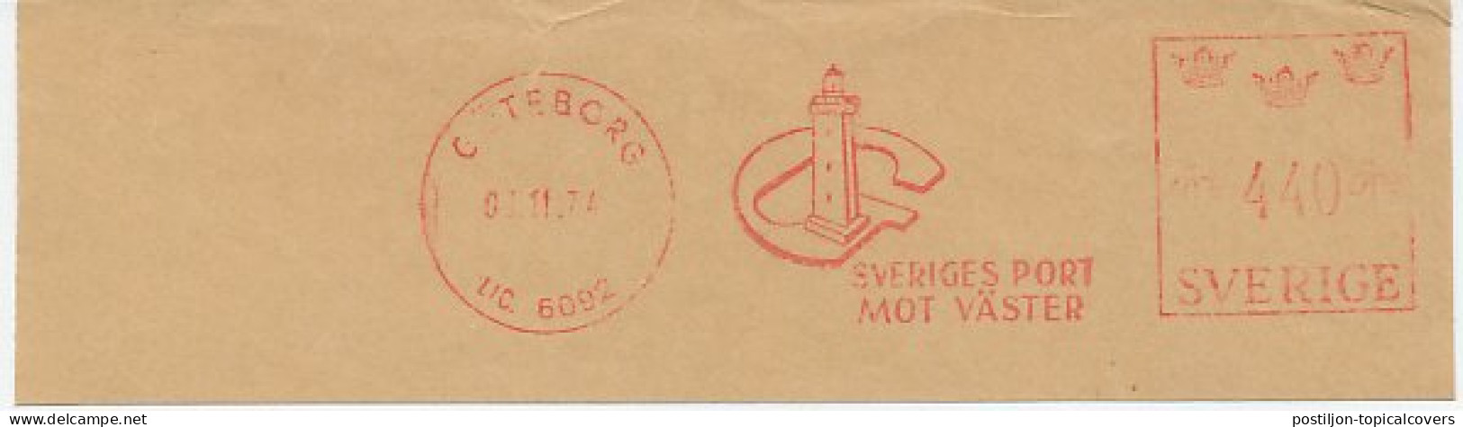 Meter Cut Sweden 1974 Lighthouse - Goteborg - Faros