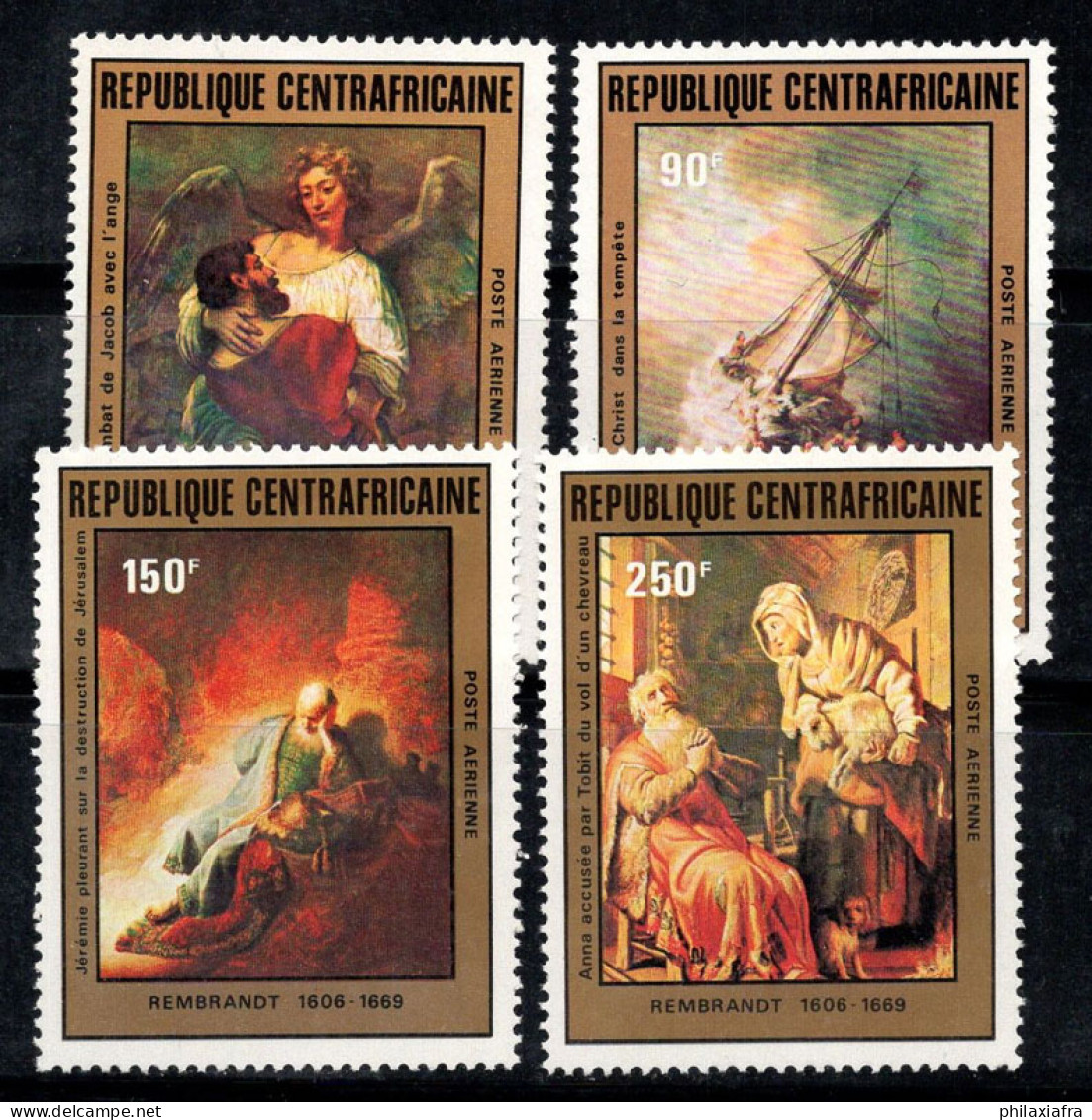 République Centrafricaine 1981 Mi. 721-724 Neuf ** 100% Poste Aérienne Rembrant - República Centroafricana