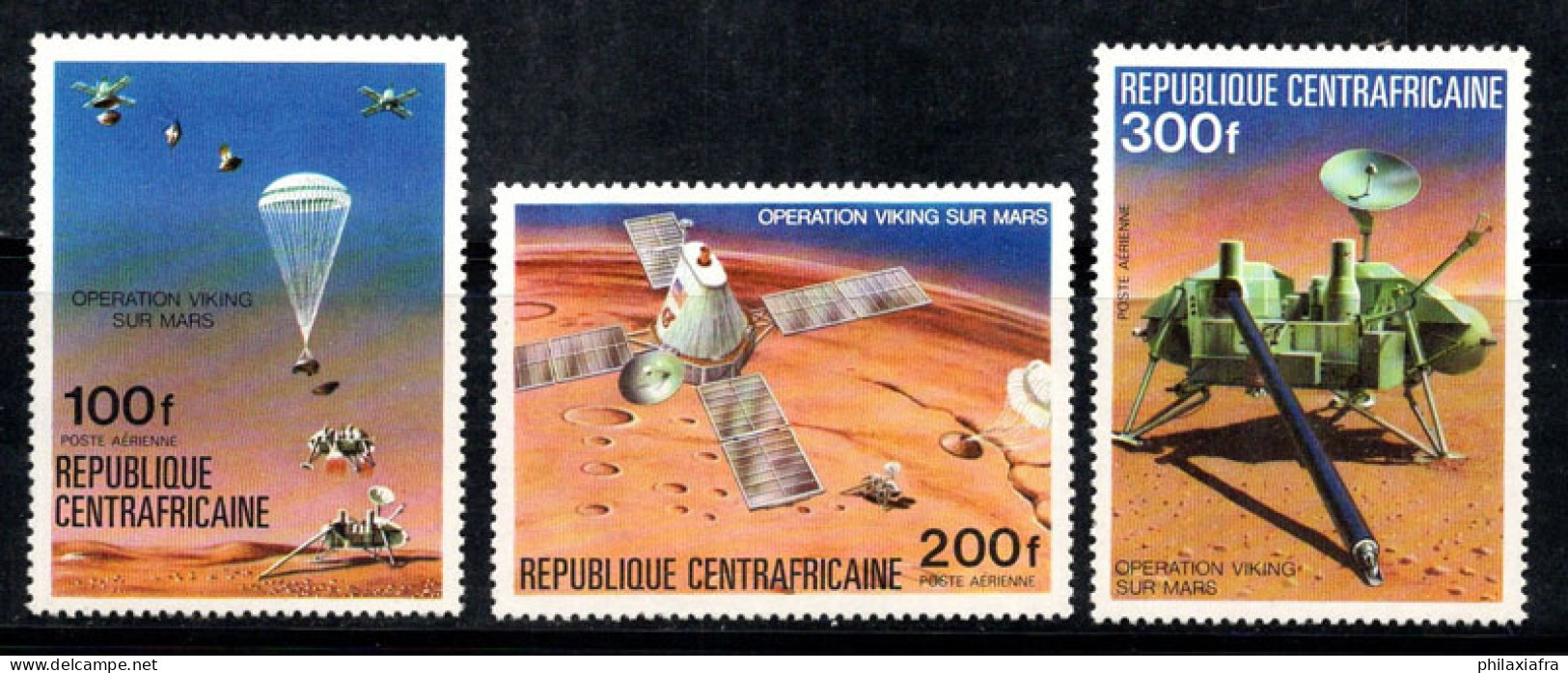 République Centrafricaine 1976 Mi. 426-428 Neuf ** 100% Poste Aérienne Espace - República Centroafricana