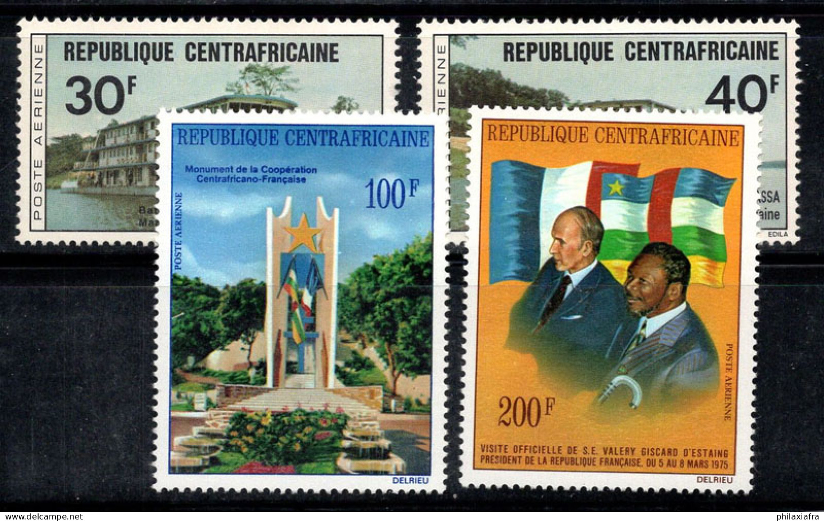 République Centrafricaine 1975 Mi. 395-398 Neuf ** 100% Poste Aérienne Débat Télévisé - Zentralafrik. Republik