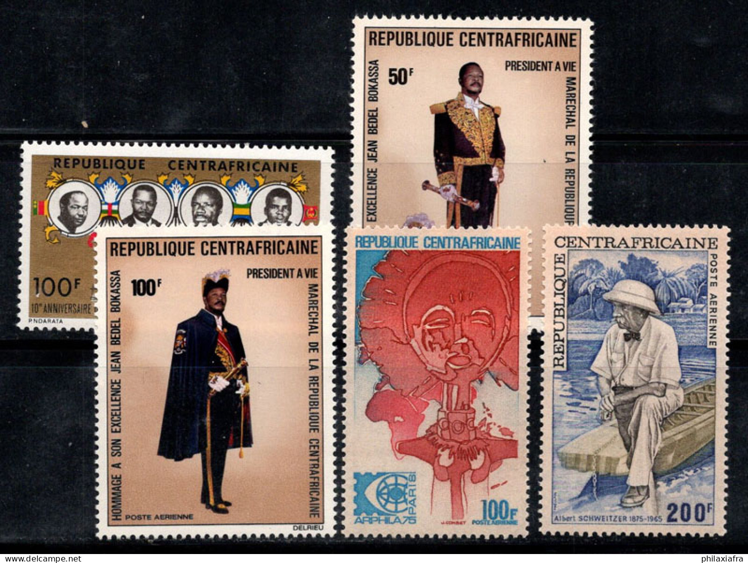 République Centrafricaine 1974-75 Neuf ** 100% Poste Aérienne Débat Télévisé - Zentralafrik. Republik