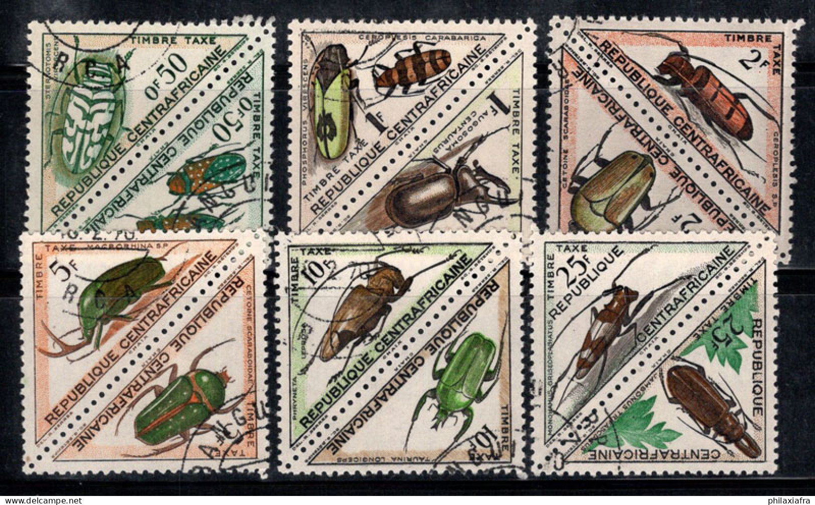 République Centrafricaine 1962 Mi. 1-12 Oblitéré 100% Timbre-taxe Insectes - Zentralafrik. Republik