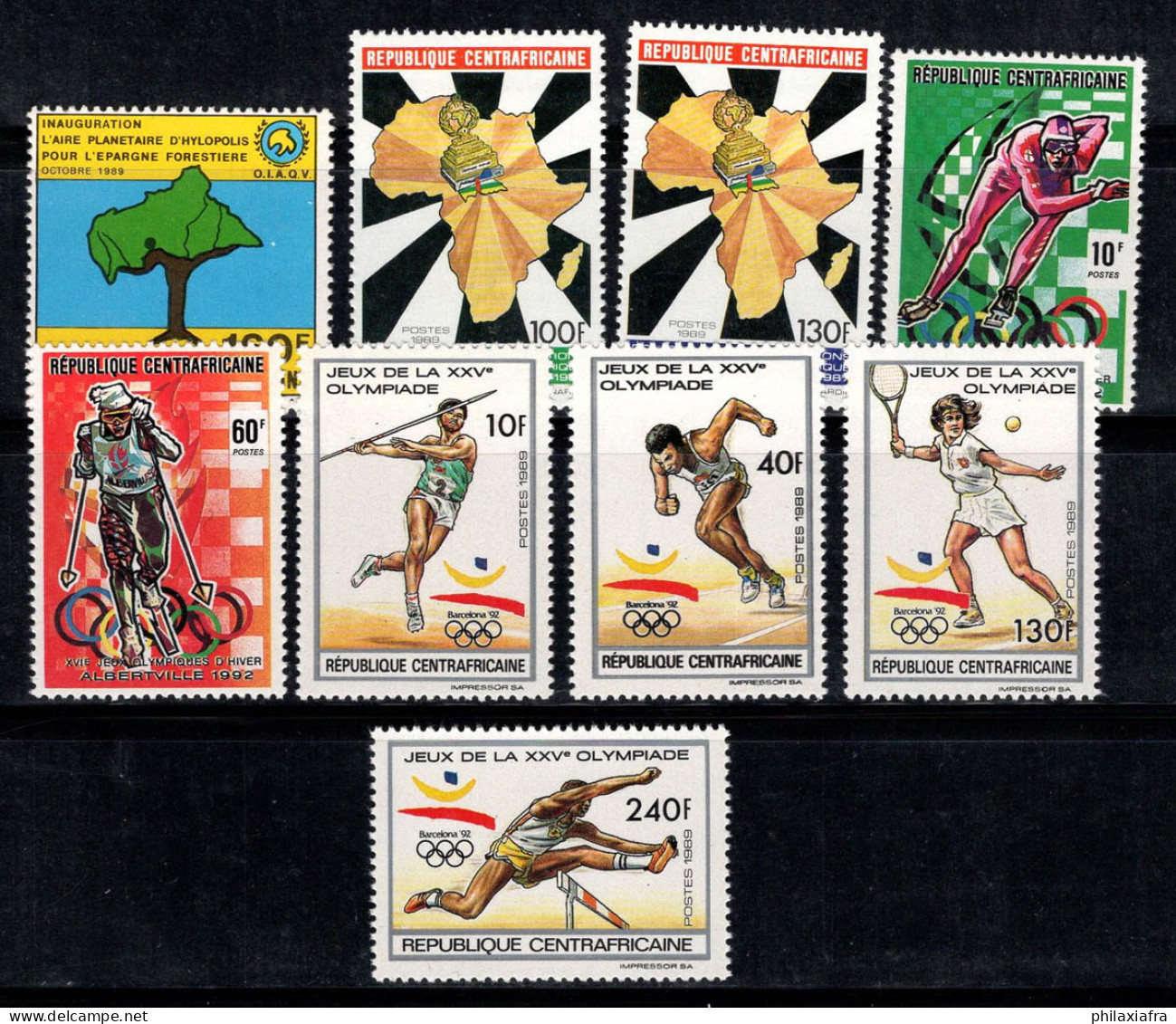 République Centrafricaine 1990 Neuf ** 100% Jeux Olympiques, Sports - Central African Republic