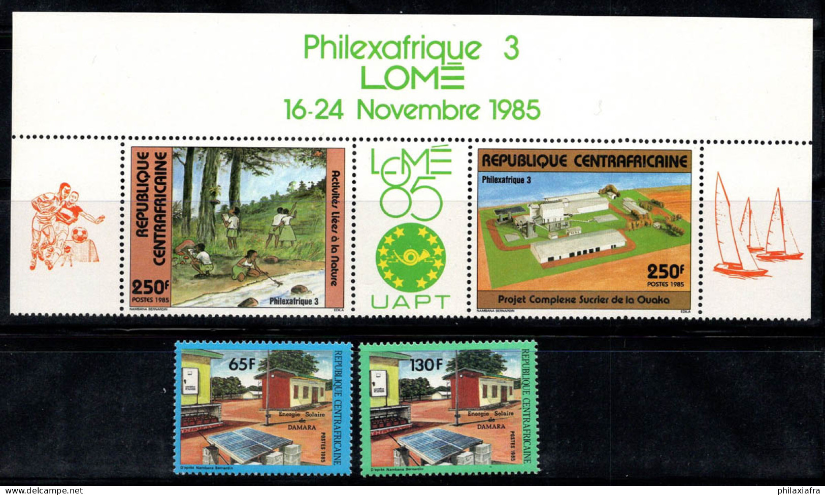 République Centrafricaine 1985 Mi. 1169-1172 Neuf ** 100% énergie, PHILEXAFRIQUE - Zentralafrik. Republik