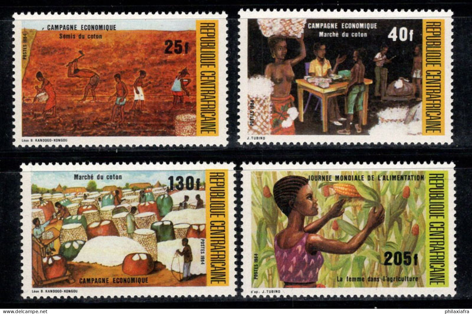 République Centrafricaine 1984 Mi. 1071-1074 Neuf ** 100% Enfants, Femmes - Central African Republic