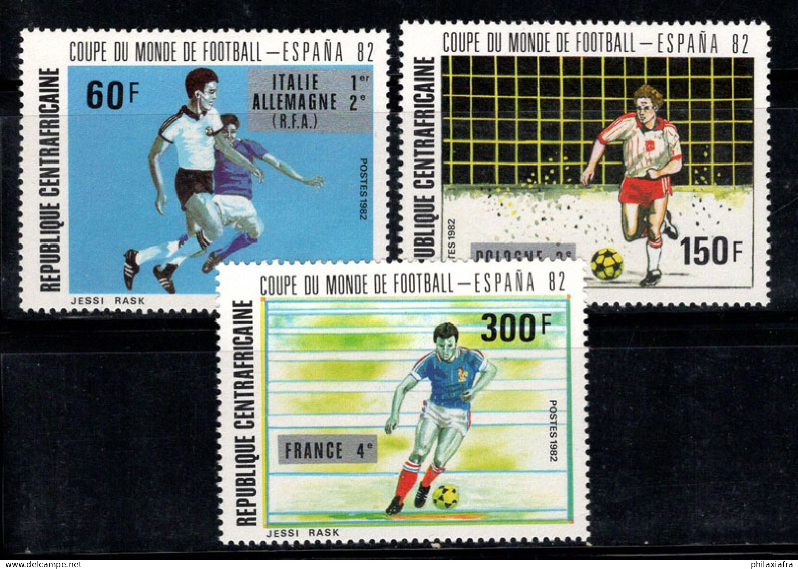 République Centrafricaine 1982 Mi. 882-884 Neuf ** 100% Coupe Du Monde - Central African Republic